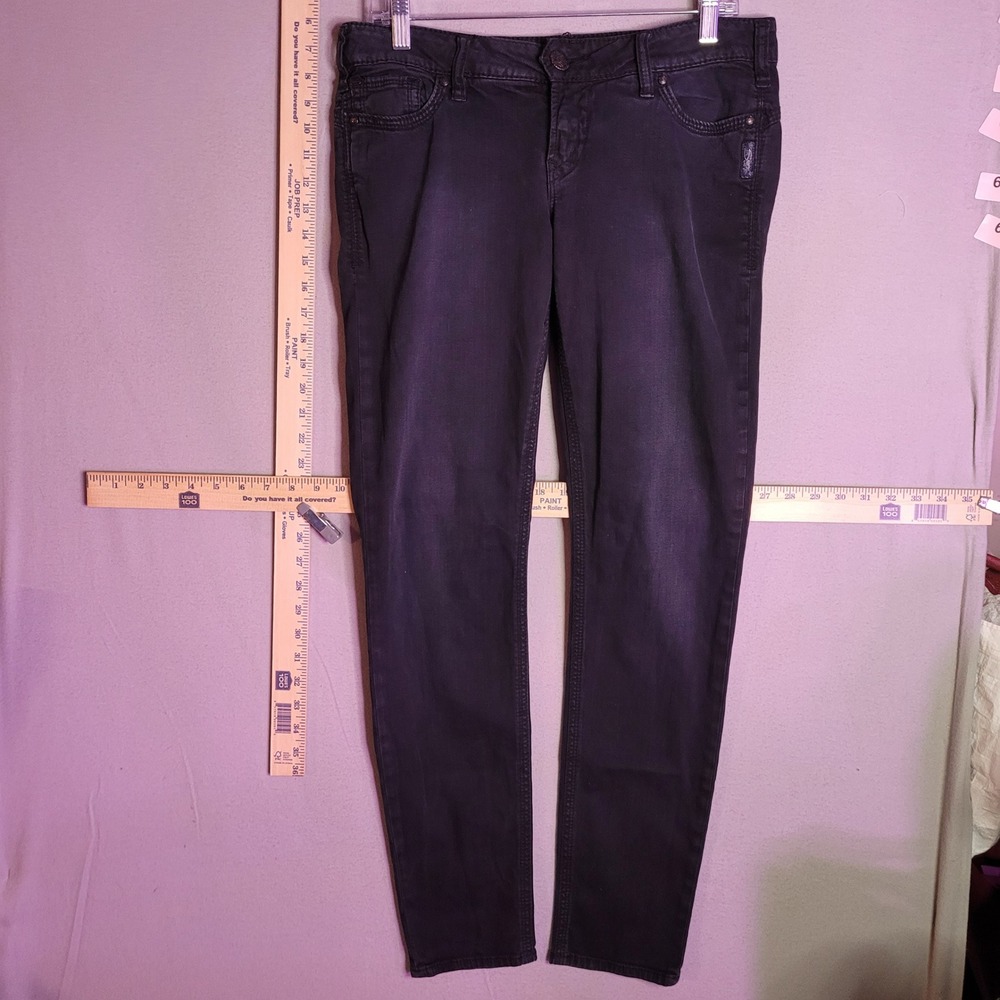 Silver Jeans Co Camden Rose Black Skinny Jeans Womens W30 L31 L41103SJL438